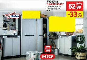 Hubo Pvc-kast linear hoog aanbieding