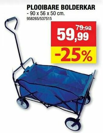 Hubo Plooibare bolderkar aanbieding