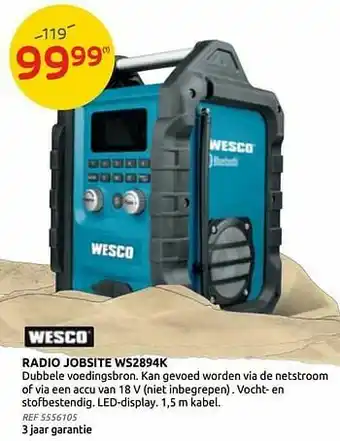 Wesco radio jobsite ws2894k