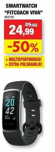 Hubo Smartwatch fitcoach viva aanbieding