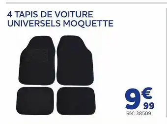 4 tapis de voiture universels moquette