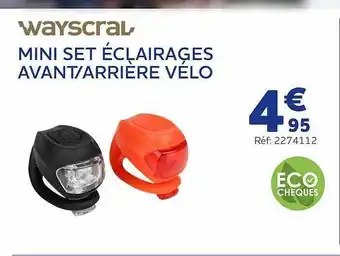 Auto5 Wayscral mini set éclairages avant arrière vélo aanbieding