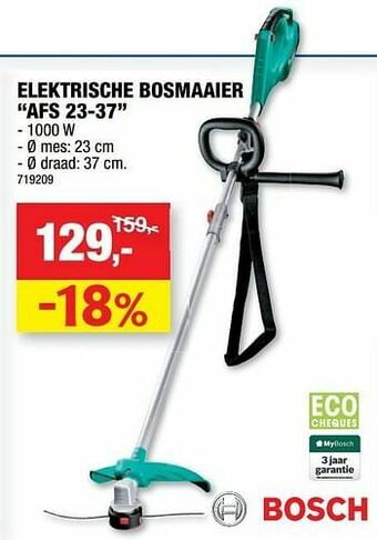 Hubo Bosch elektrische bosmaaier afs 23-37 aanbieding