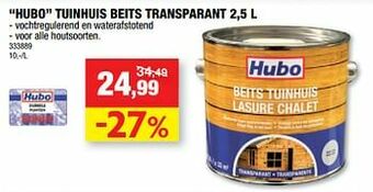Hubo Hubo tuinhuis beits transparant aanbieding