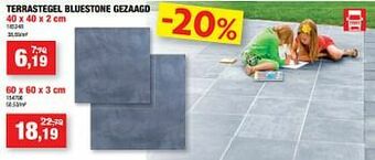 Terrastegel bluestone gezaagd
