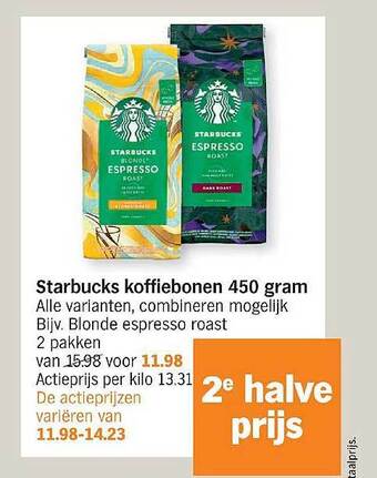 Albert Heijn Starbucks koffiebonen aanbieding