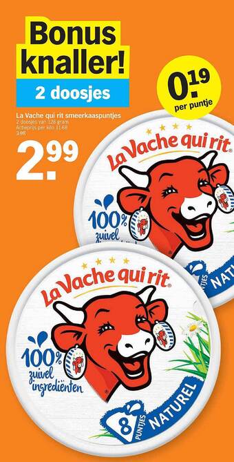 Albert Heijn La vache qui rit smeerkaaspuntjes aanbieding