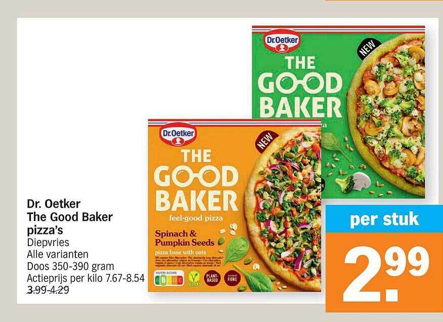 Dr oetker the good baker pizza's promotie bij Albert Heijn