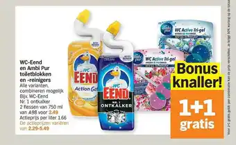 Albert Heijn Wceend en ambi pur toiletblokken en reinigers aanbieding