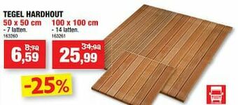 Hubo Tegel hardhout aanbieding