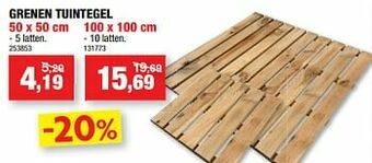 Hubo Grenen tuintegel aanbieding