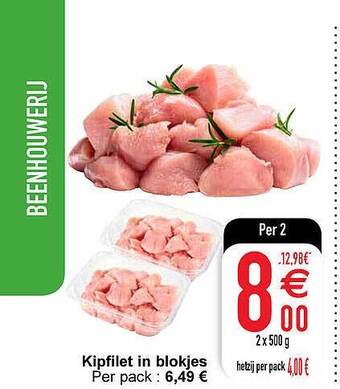 Cora Kipfilet in blokjes aanbieding
