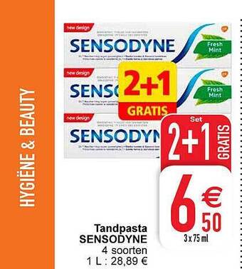 Cora Tandpasta sensodyne aanbieding