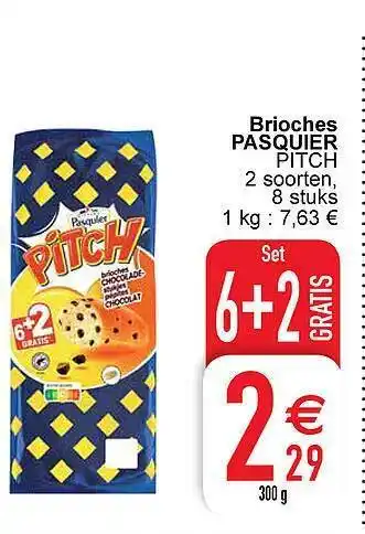 Cora Brioches pasquier pitch 6+2 gratis aanbieding