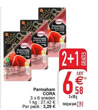 Cora Parmaham cora aanbieding