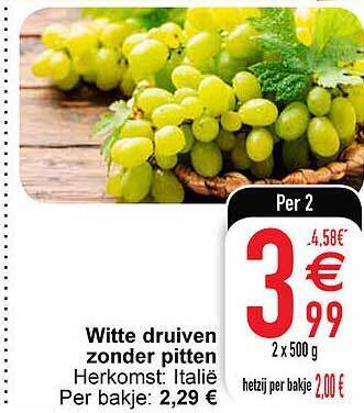 Cora Witte druiven zonder pitten aanbieding