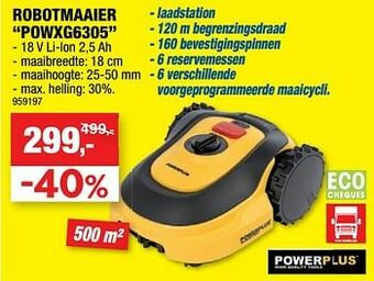 Hubo Powerplus robotmaaier powxg6305 aanbieding