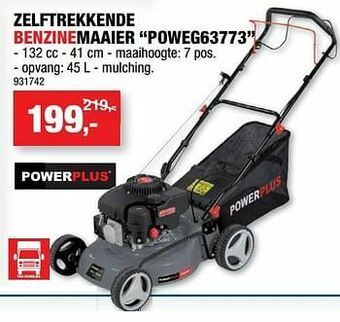 Hubo Powerplus zelftrekkende benzinemaaier poweg63773 aanbieding