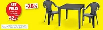 Hubo Tafel en 2 stoelen aanbieding
