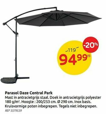 Brico Parasol daze aanbieding