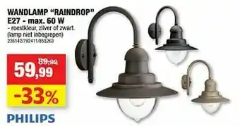 Wandlamp raindrop e27