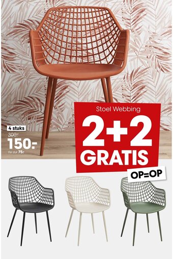 Kwantum Stoel webbing 4 stuks aanbieding