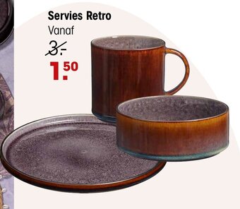 Kwantum Servies retro aanbieding
