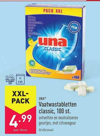 Una Vaatwastabletten Classic, 100 St.
