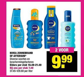 Big Bazar Nivea Zonnebrand Of Aftersun aanbieding