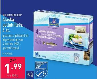 Golden Seafood Alaska Pollakfilets, 4 St.