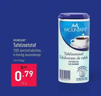 ALDI Mountain Tafelzoetstof aanbieding