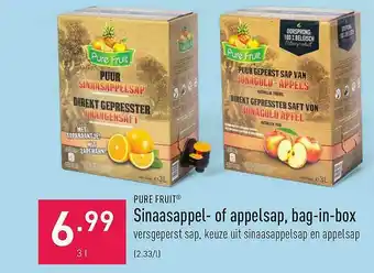 ALDI Pure Fruit Sinaasappel- Of Appelsap, Bag-in-box aanbieding