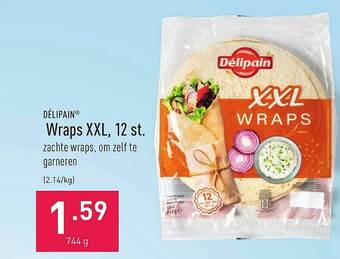 ALDI Délipain Wraps Xxl, 12 St. aanbieding