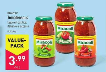 ALDI Miracoli Tomatensaus aanbieding