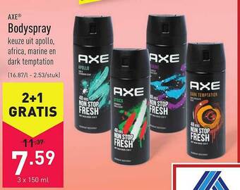 ALDI Axe Bodyspray aanbieding