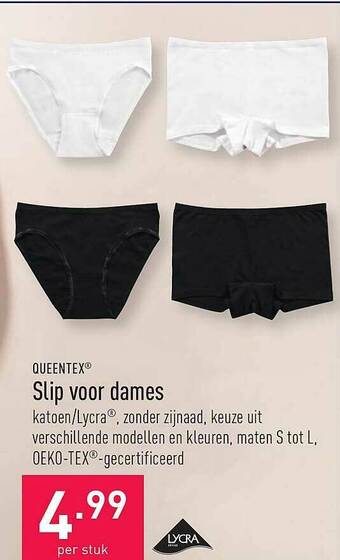 ALDI Queentex Slip Voor Dames aanbieding
