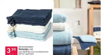 Home Creation Bathroom Washandjes, 4 St.