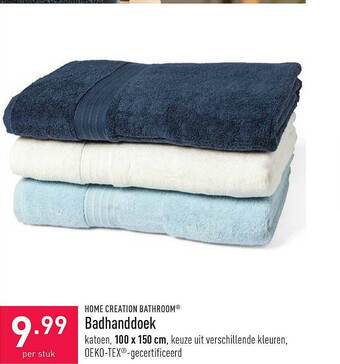ALDI Home Creation Bathroom Badhanddoek aanbieding
