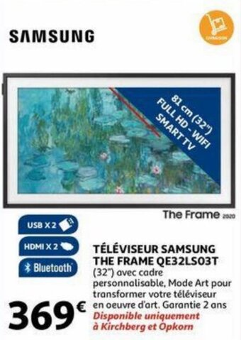 Auchan Televiseur Samsung The Frame QE32LS03T aanbieding