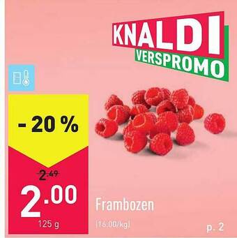 ALDI Frambozen aanbieding