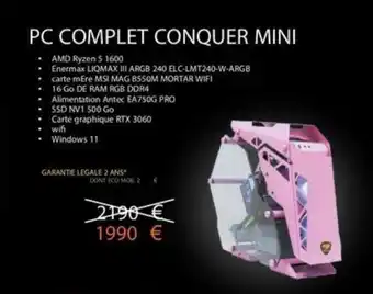 Auchan PC Complet Conquer Mini aanbieding