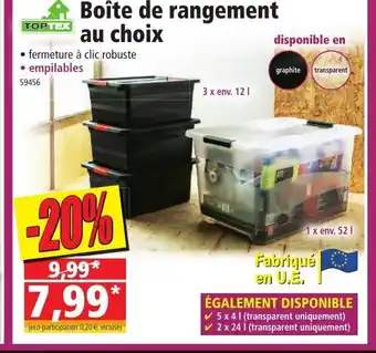Toptex Boite De Rangement Au Choix
