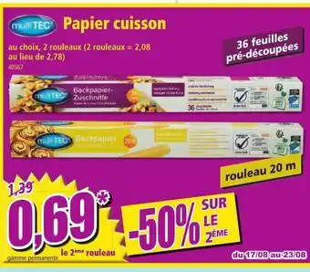 Norma Multitec Papier Cuisson aanbieding