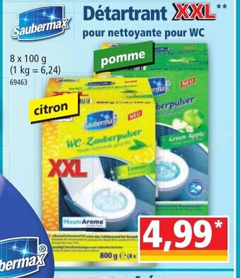 Norma Saubermax Detartrant XXL Pour Nettoyante Pour WC 8 x 100 g aanbieding