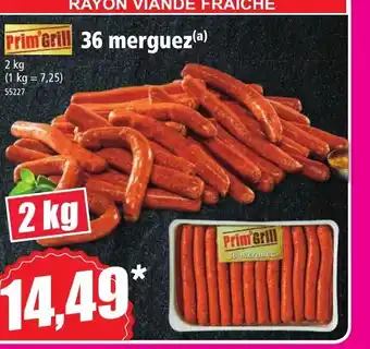 Prim'Grill 36 Merguez 2 kg