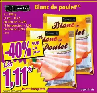 Dufaure&Fils Blanc de poulet 2 x 180 g