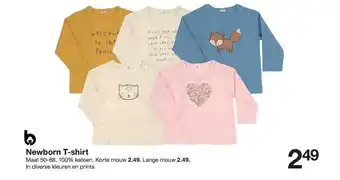 Zeeman Newborn tshirt aanbieding