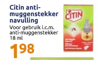 Action Citin anti-muggenstekker navulling 18ml aanbieding