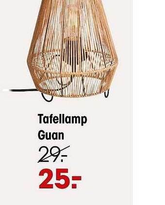 Kwantum Tafellamp guan aanbieding
