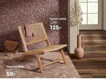 Kwantum Fauteuil lombok, vloerkleed mardi aanbieding